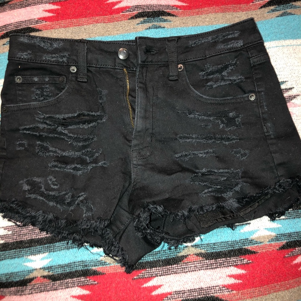 American eagle black jean shorts!